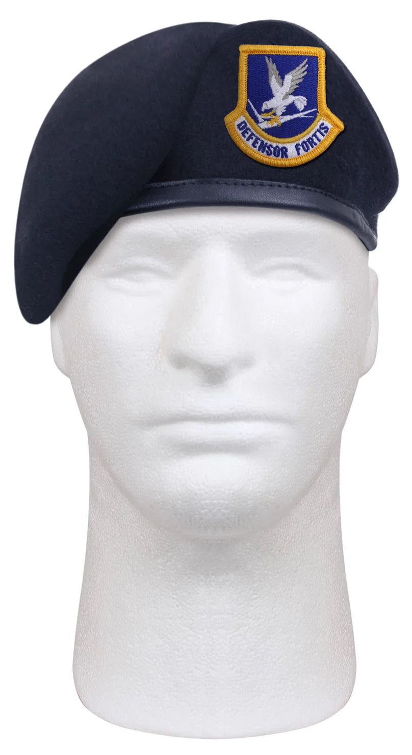 Inspection Ready Beret with Usaf Flash - Midnight Navy Blue