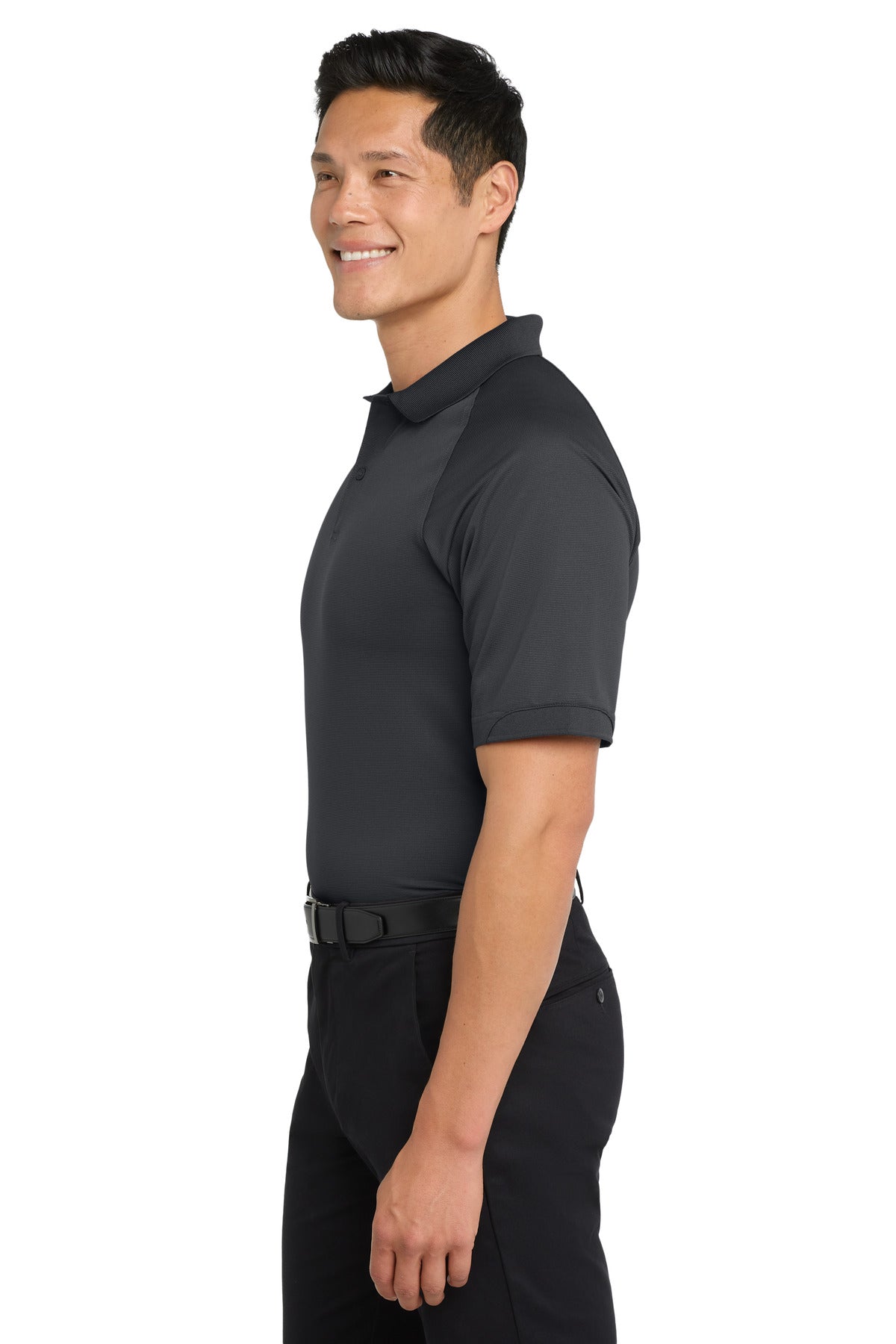 Iron Grey Port Authority Tall Dry Zone Ottoman Polo. TLK525