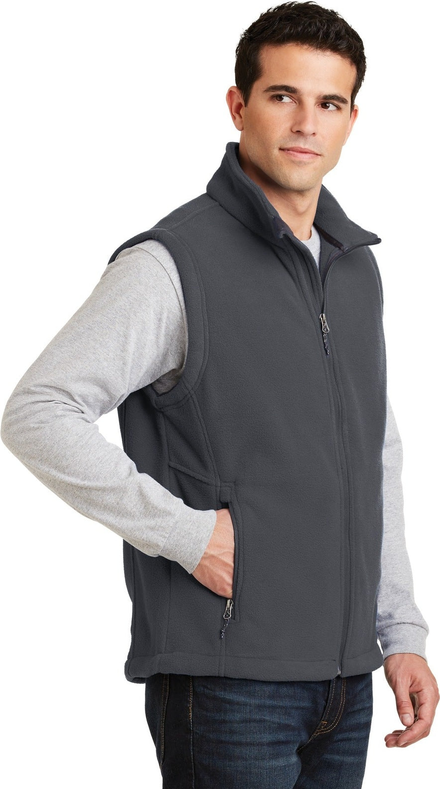 Iron Grey Port Authority Value Fleece Vest. F219