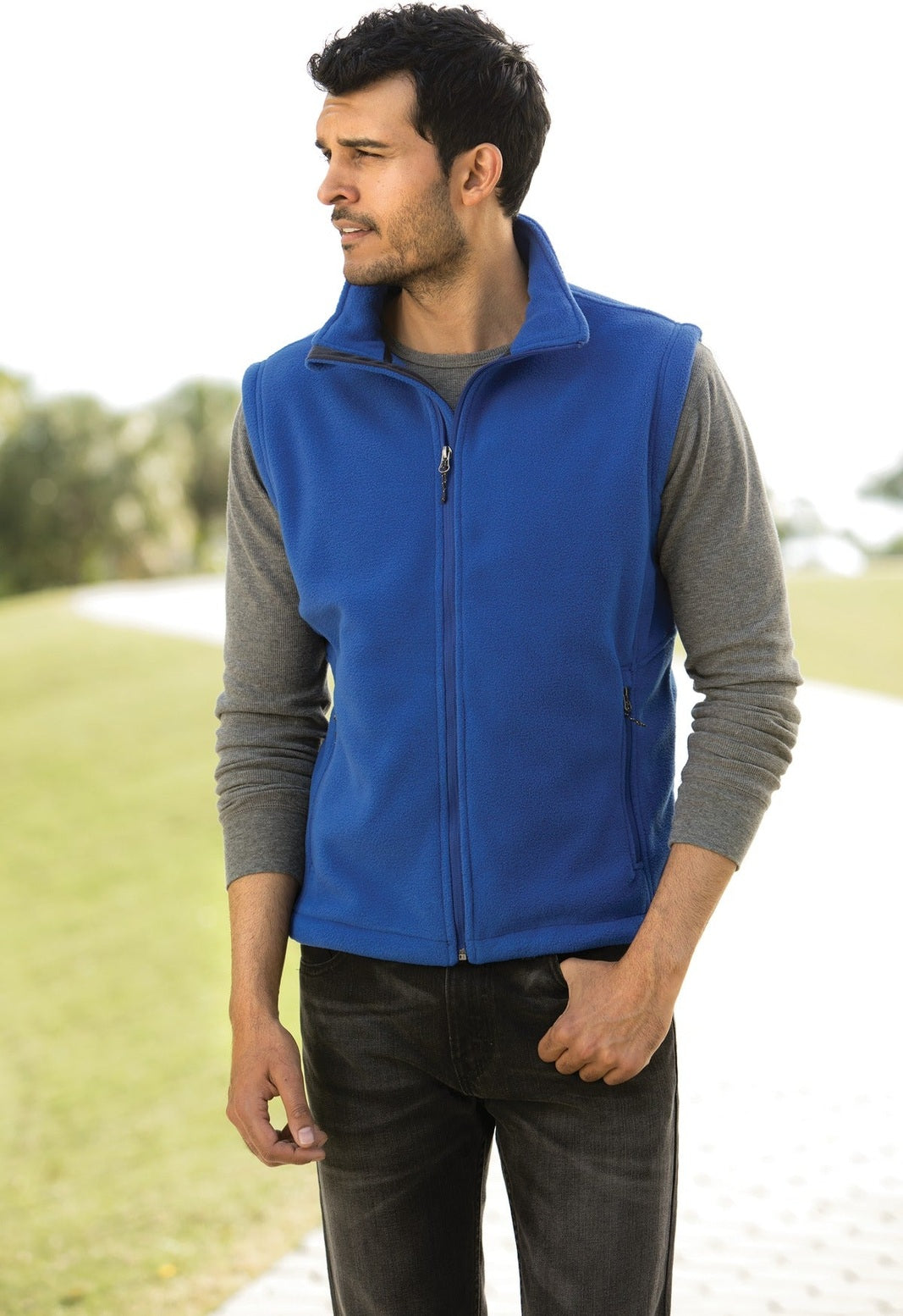 Iron Grey Port Authority Value Fleece Vest. F219