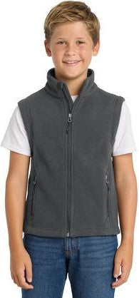 Iron Grey Port Authority Youth Value Fleece Vest. Y219