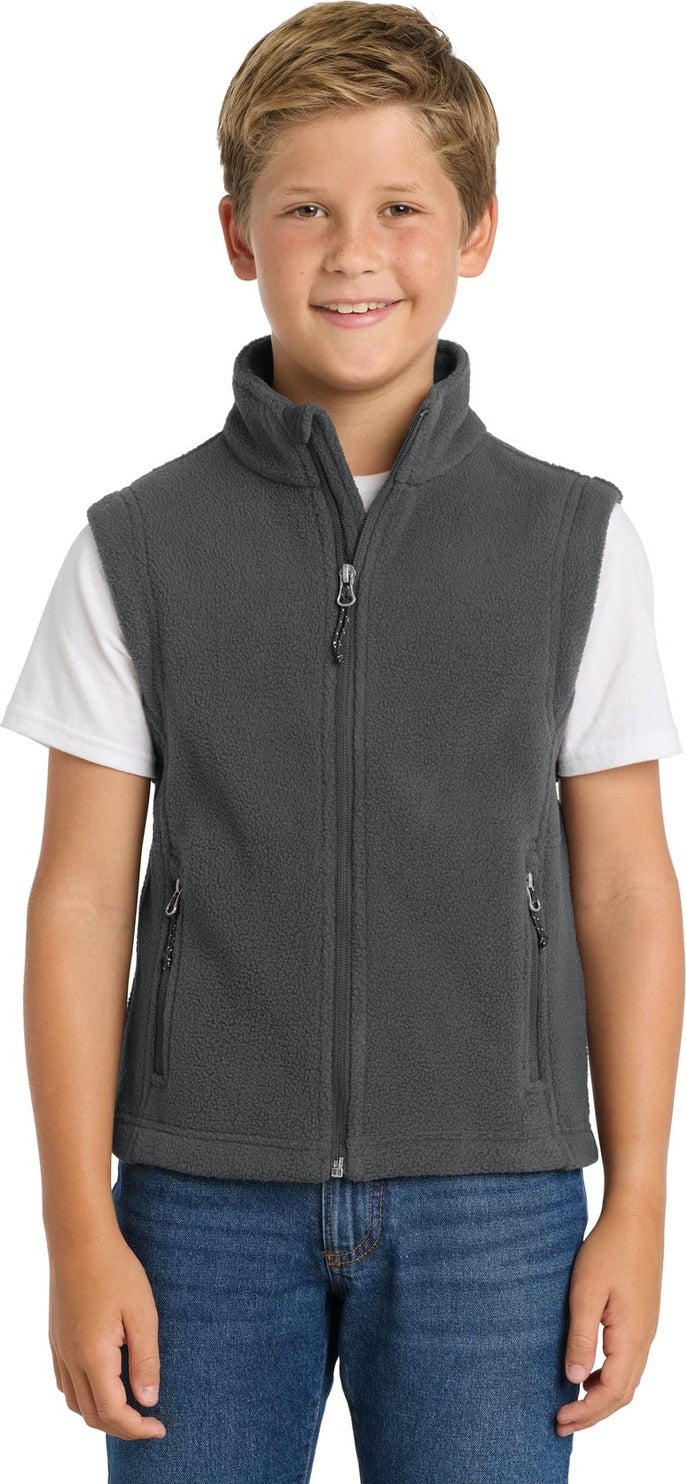 Iron Grey Port Authority Youth Value Fleece Vest. Y219