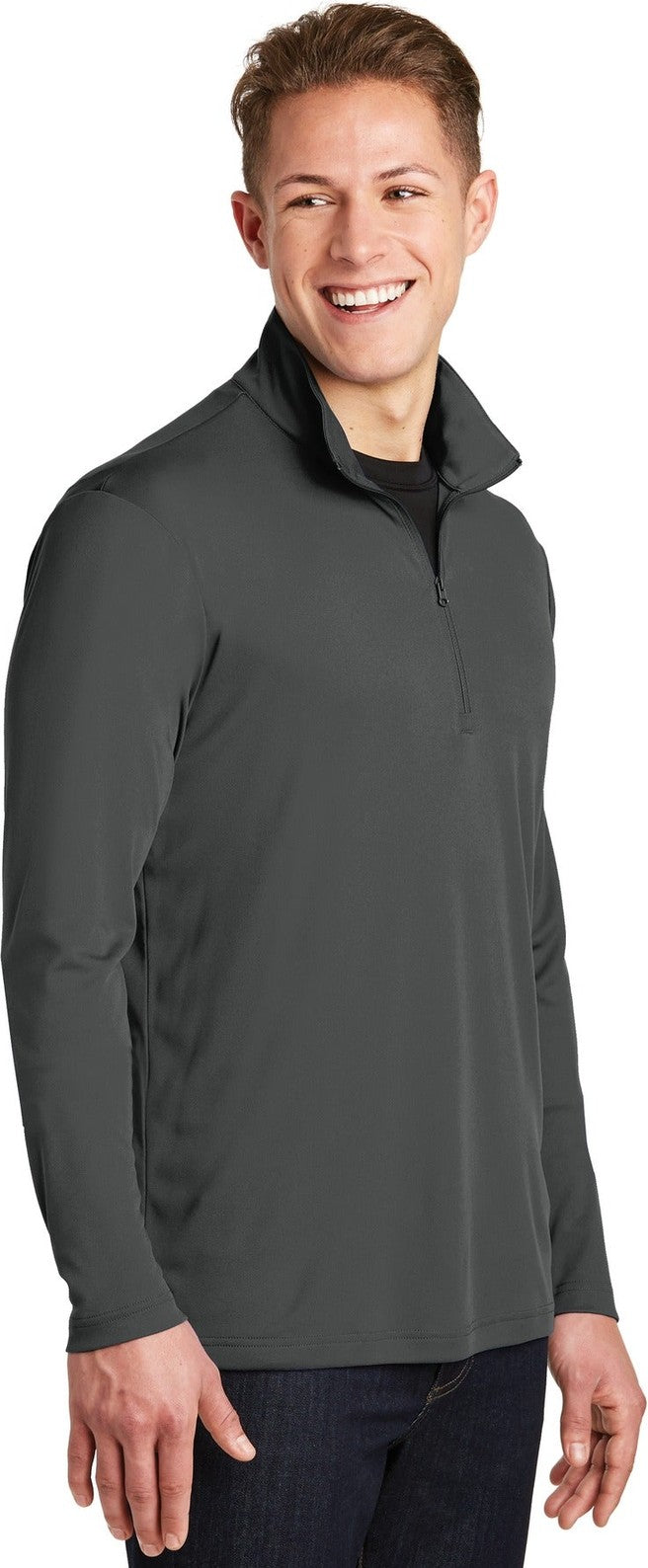 Iron Grey Sport-Tek PosiCharge Competitor 1/4-Zip Pullover. ST357