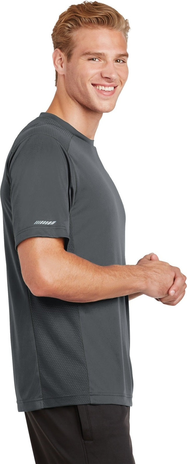 Iron Grey Sport-Tek PosiCharge Elevate Tee. ST380