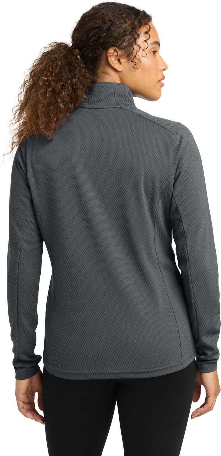 Iron Grey Sport-Tek Women's Sport-Wick Textured 1/4-Zip Pullover. LST860