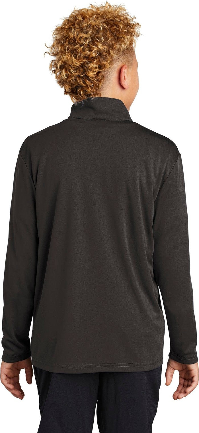 Iron Grey Sport-Tek Youth PosiCharge Competitor 1/4-Zip Pullover. YST357