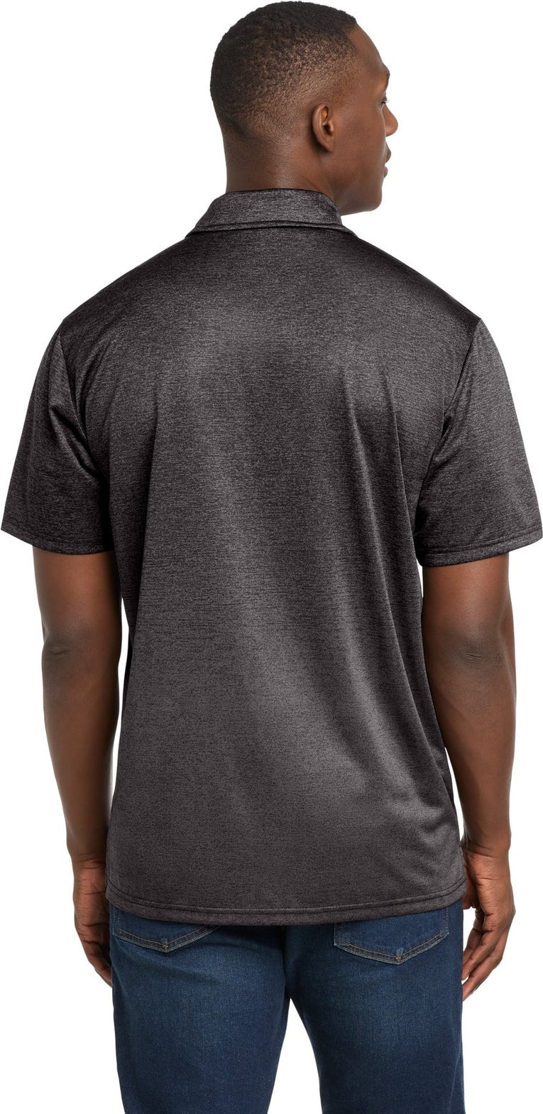 Iron Grey/Blk Sport-Tek Ombre Heather Polo. ST671