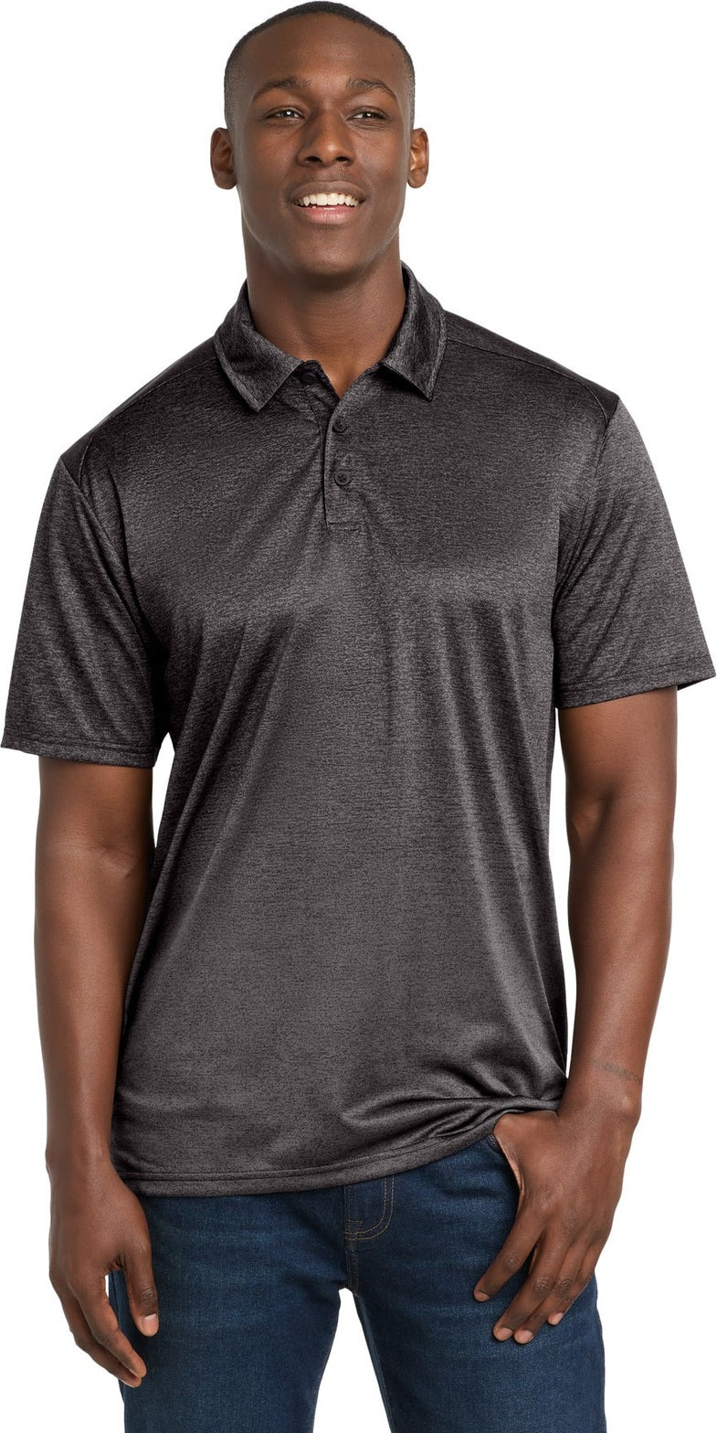 Iron Grey/Blk Sport-Tek Ombre Heather Polo. ST671