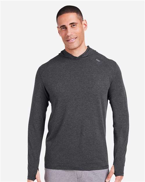 Iron Heather Carrollton Lightweight Hooded Long Sleeve T-Shirt - TM405H