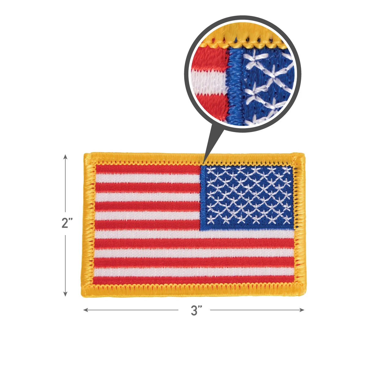 Iron on / Sew Embroidered us Flag Patch