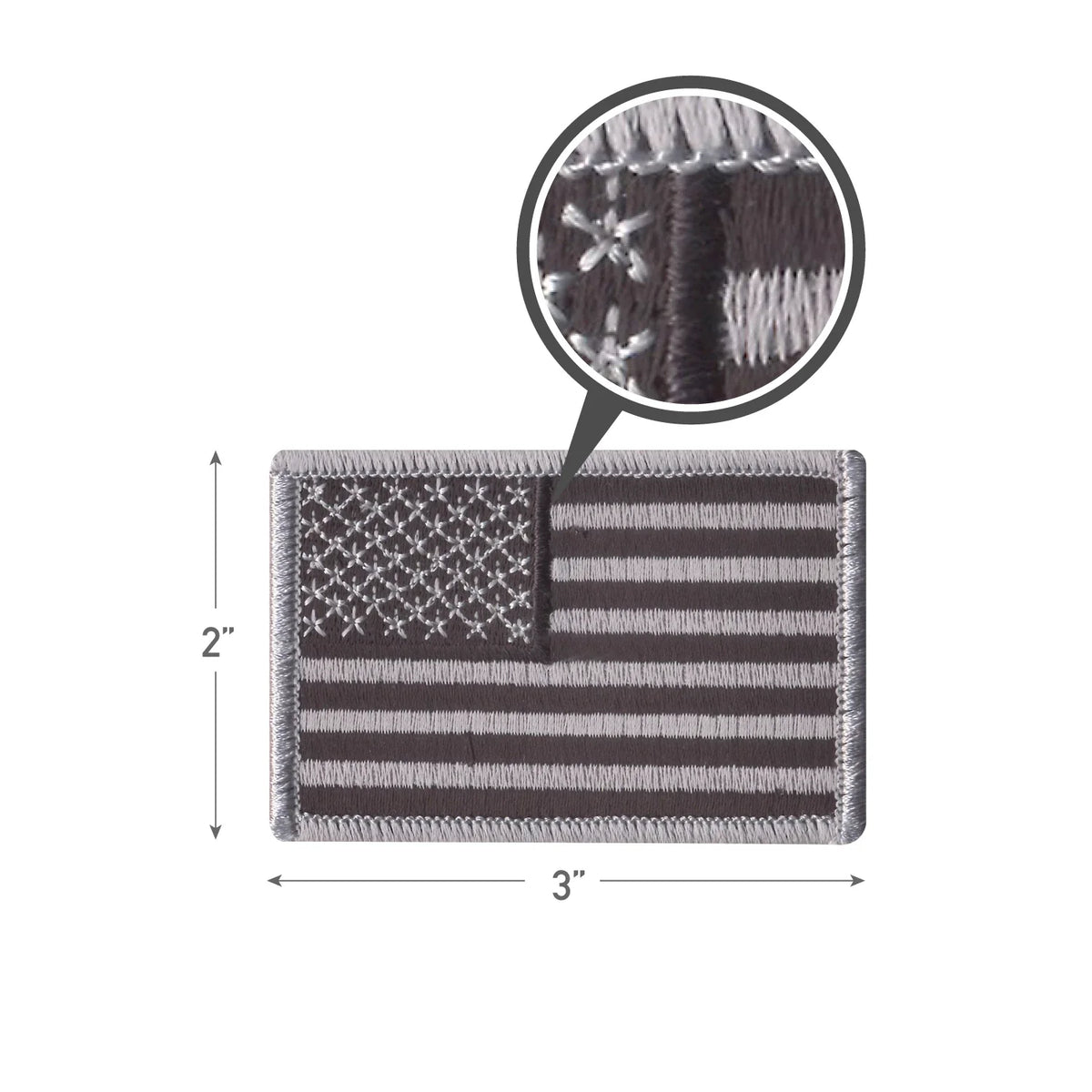 Iron on / Sew Embroidered us Flag Patch