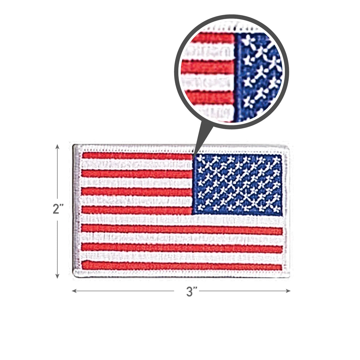 Iron on / Sew Embroidered us Flag Patch