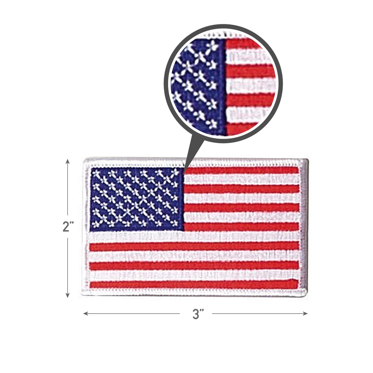 Iron on / Sew Embroidered us Flag Patch