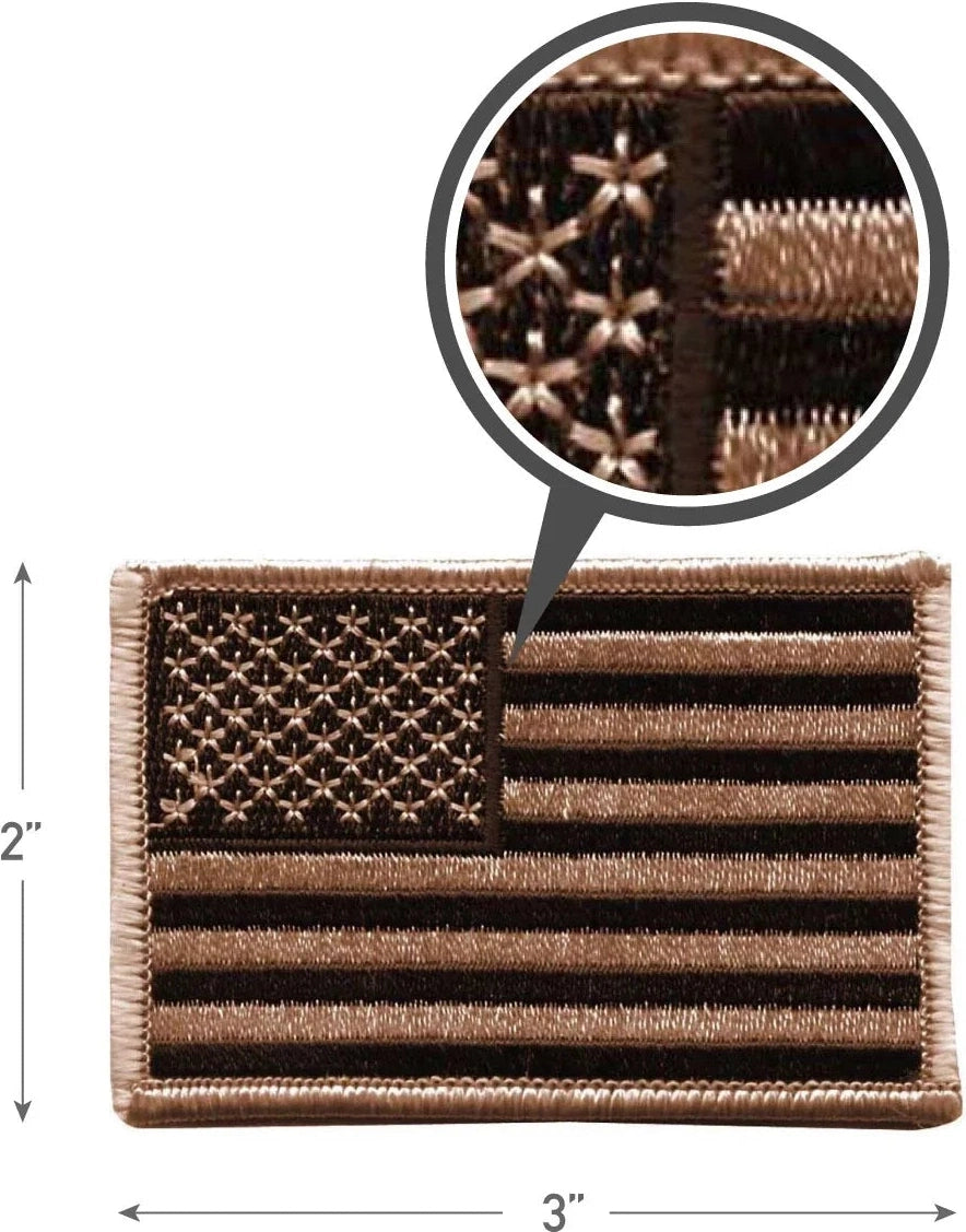 Iron on / Sew Embroidered us Flag Patch