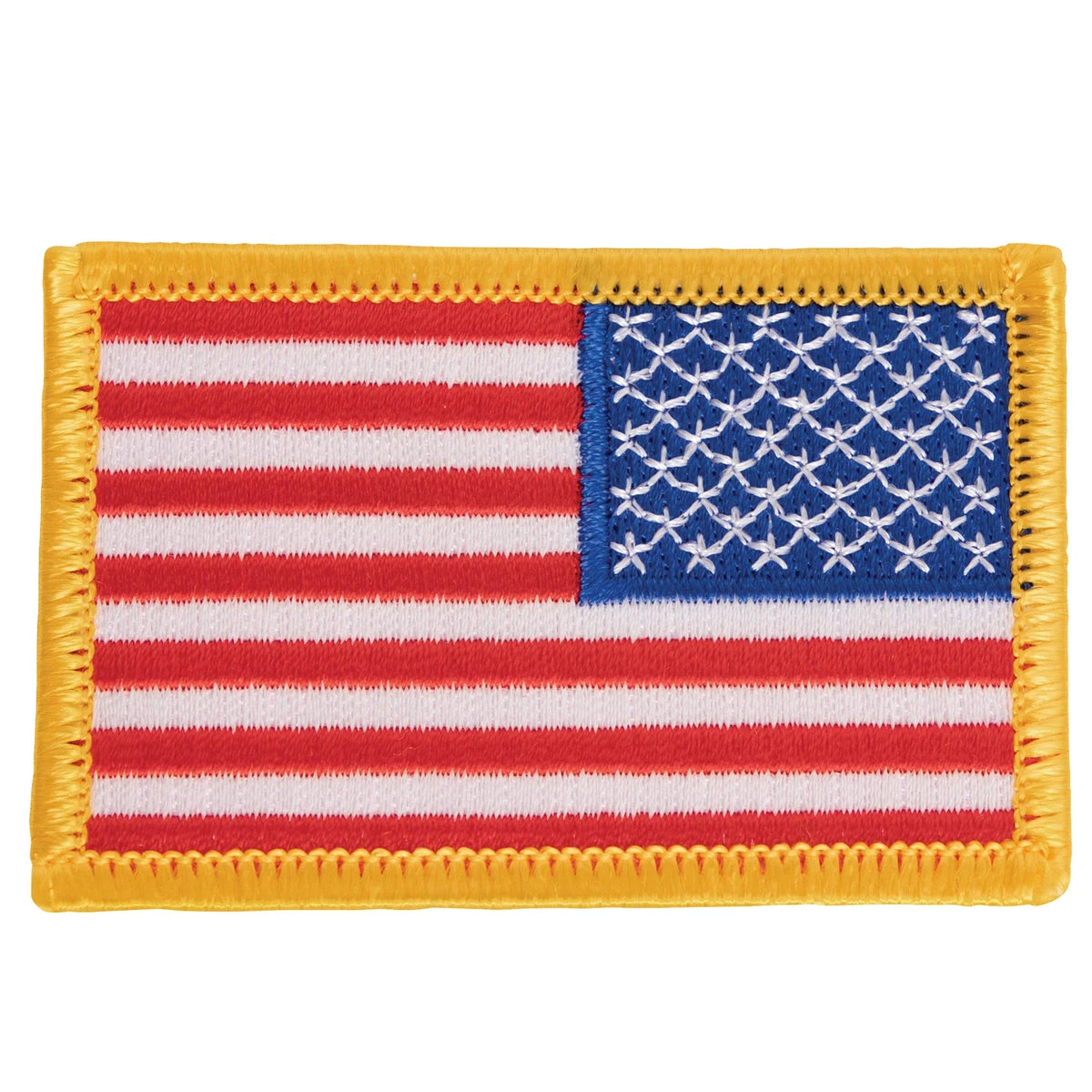 Iron on / Sew Embroidered us Flag Patch