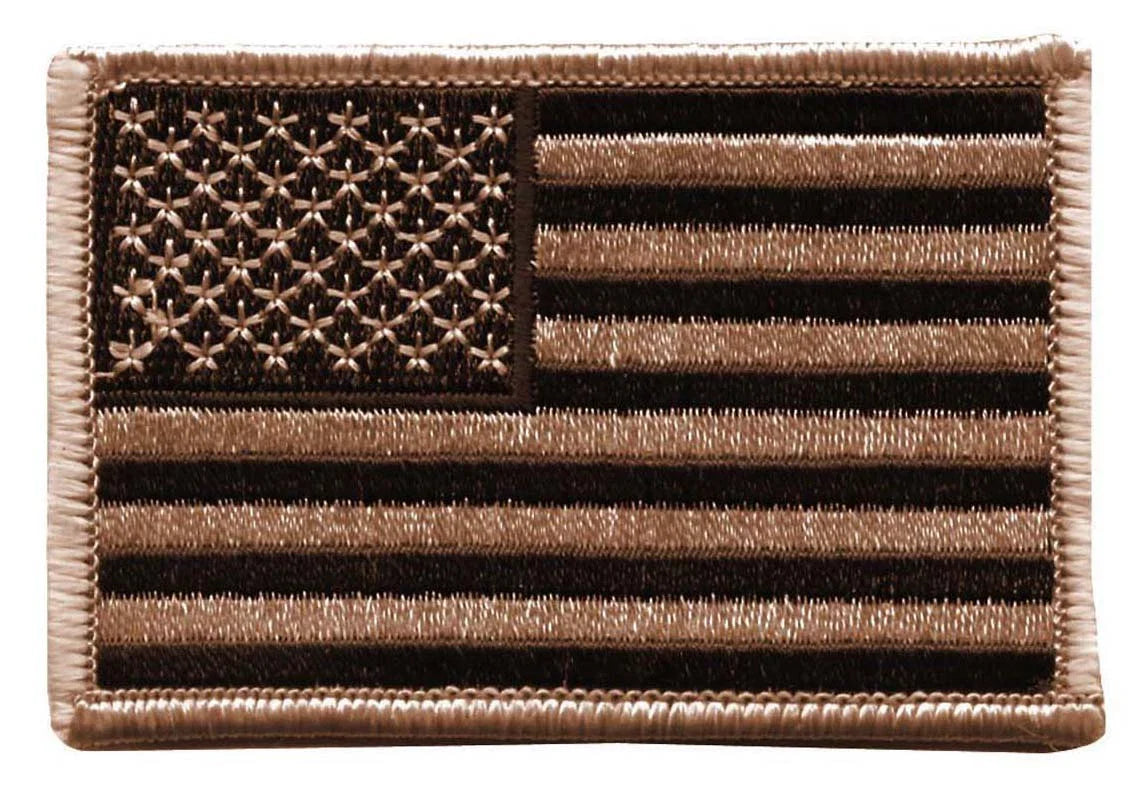 Iron on / Sew Embroidered us Flag Patch