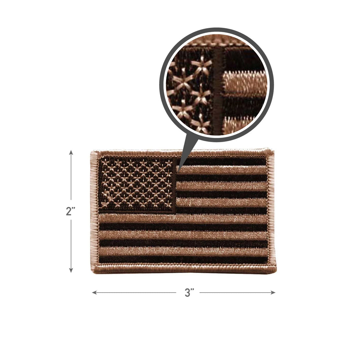 Iron on / Sew Embroidered us Flag Patch