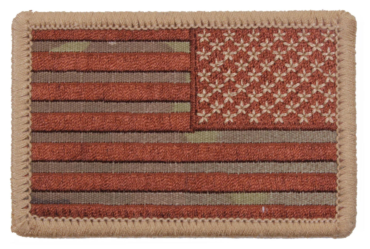 Iron on / Sew Embroidered us Flag Patch