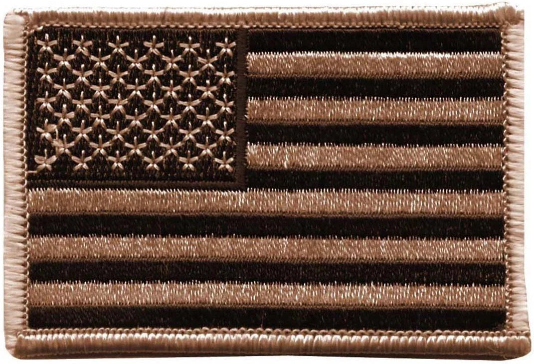 Iron on / Sew Embroidered us Flag Patch