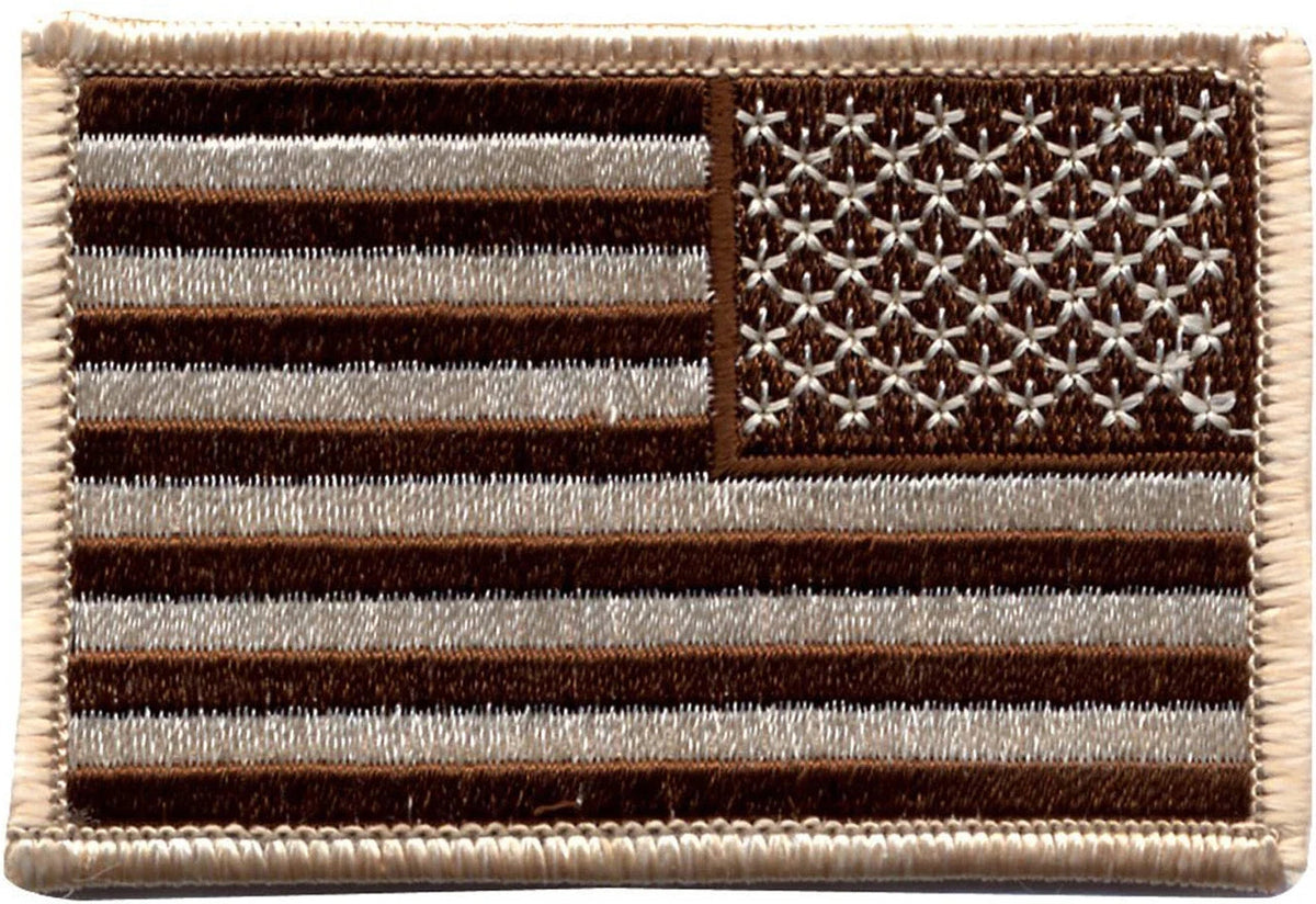 Iron on / Sew Embroidered us Flag Patch
