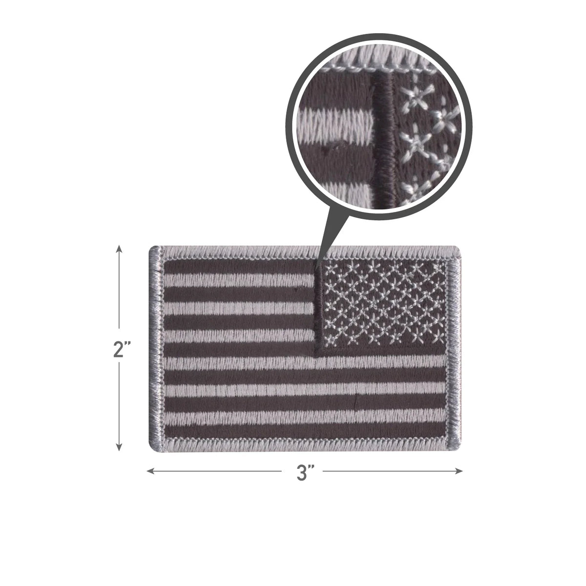Iron on / Sew Embroidered us Flag Patch