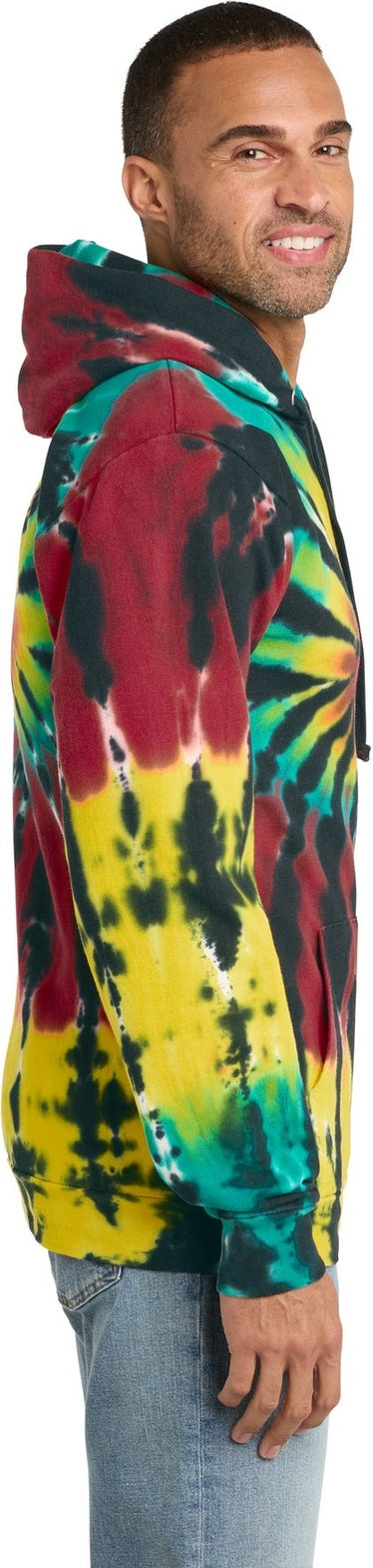 IslandSprl Port & Co Tie-Dye Pullover Hooded Sweatshirt. PC146