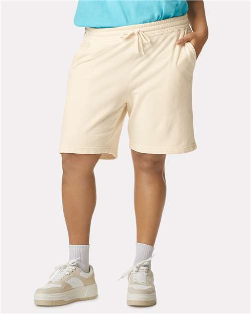 Ivory Garment-Dyed Lightweight Fleece Sweat Shorts - 1468