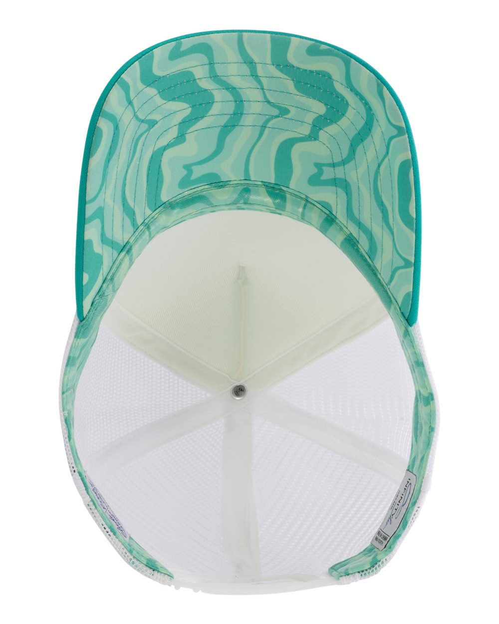 Ivory/ Jade/ White/ Swirl Women's Foam Trucker Cap - ROSIE