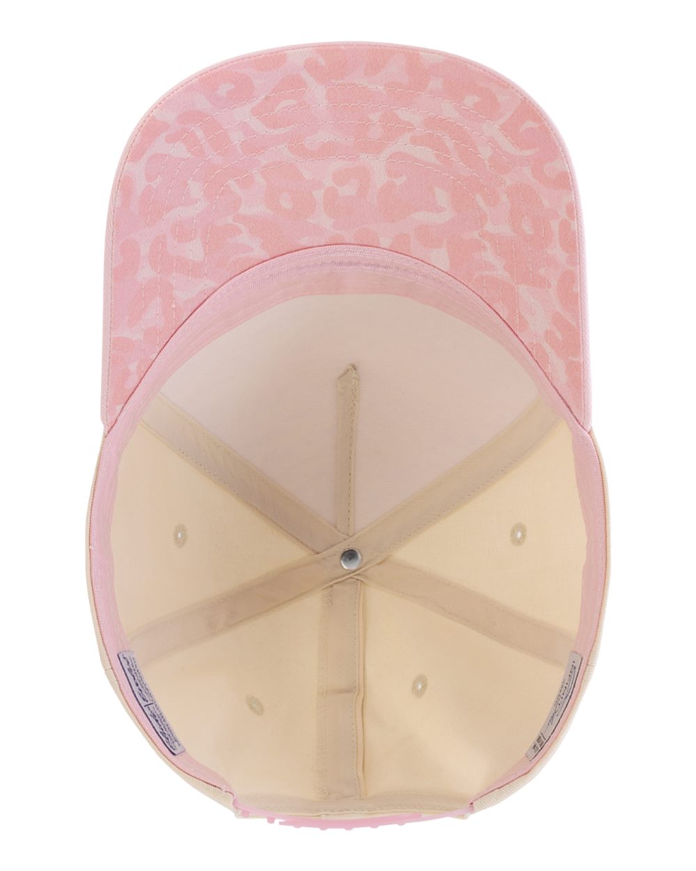 Ivory/ Peony/ Leopard Camo Women's Two-Tone Five-Panel Cap - COLBIE