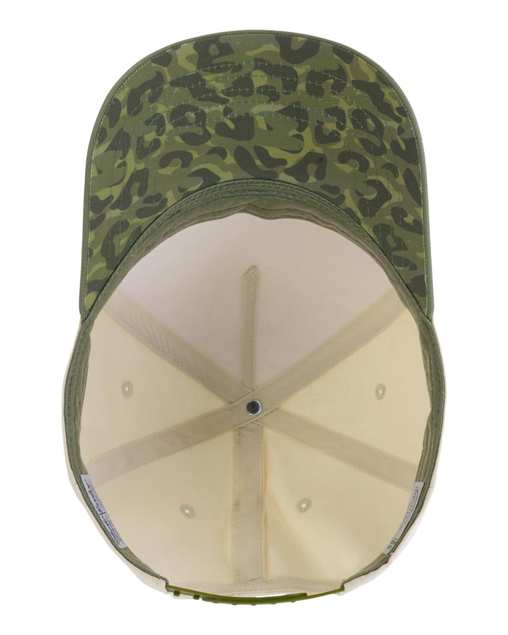 Ivory/ Sea Turtle/ Leopard Women's Two-Tone Five-Panel Cap - COLBIE plain