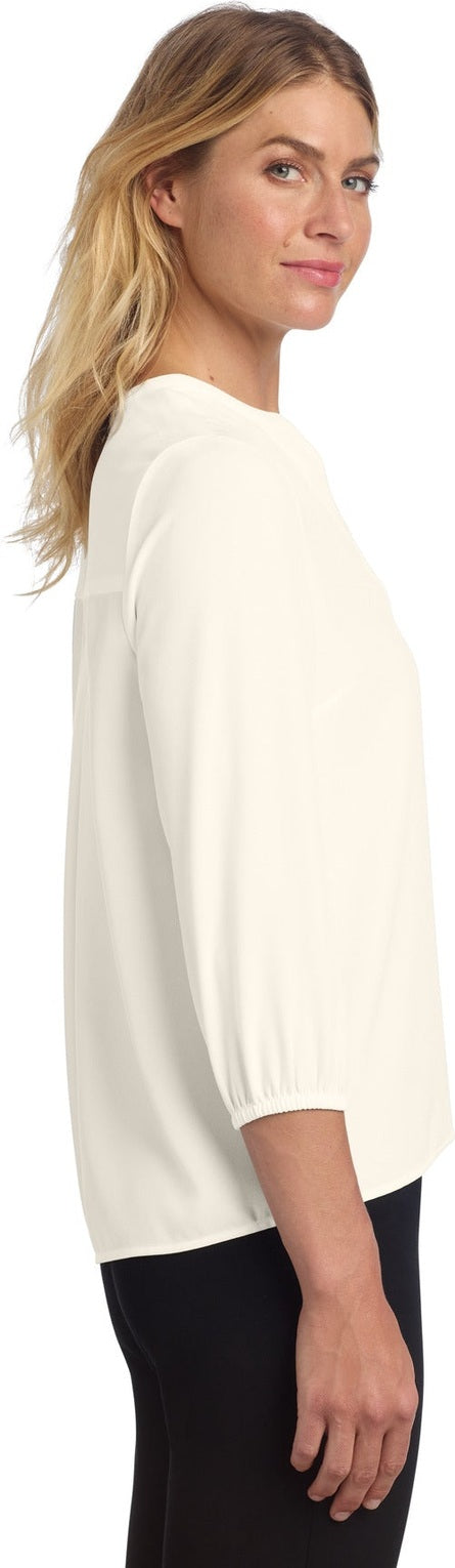 IvoryChiff Mercer+Mettle Women's Stretch Crepe 3/4-Sleeve Blouse MM2011