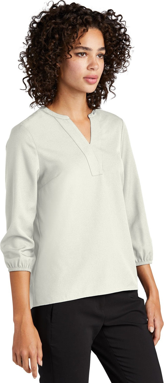 IvoryChiff Mercer+Mettle Women's Stretch Crepe 3/4-Sleeve Blouse MM2011