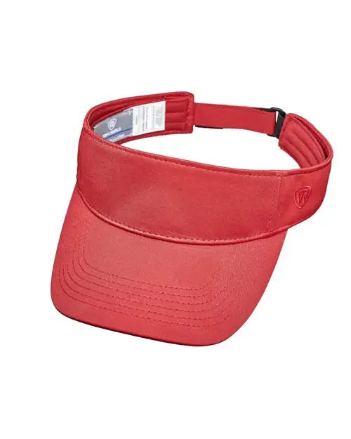 J. America 5514 Hawkeye Visor - Cardinal - one Size Fits Most