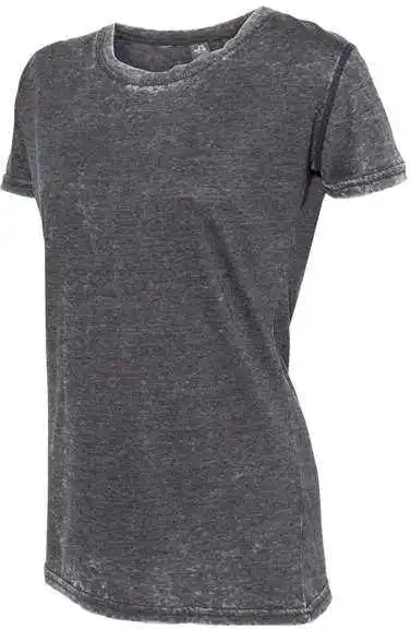 J. America 8116 Womens Zen Jersey Short Sleeve t Shirt Dark Smoke