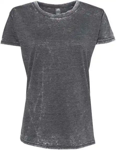 J. America 8116 Womens Zen Jersey Short Sleeve t Shirt Dark Smoke