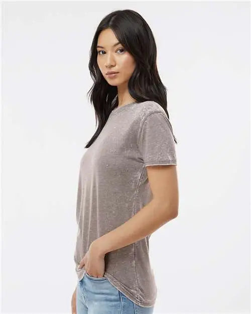 J. America 8116j Women’s Zen Jersey T-shirt - 8116 - Cement