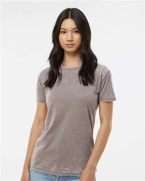 J. America 8116j Women’s Zen Jersey T-shirt - 8116 - Cement