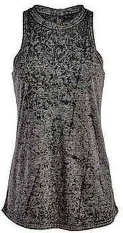 J. America 8117 Womens Zen Jersey Tank Top Twisted Black