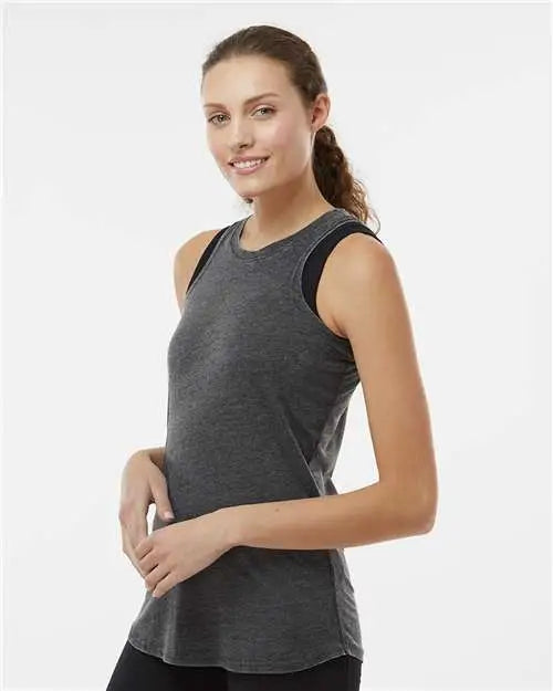 J. America 8117j Women’s Zen Jersey Tank Top - 8117 - Dark Smoke