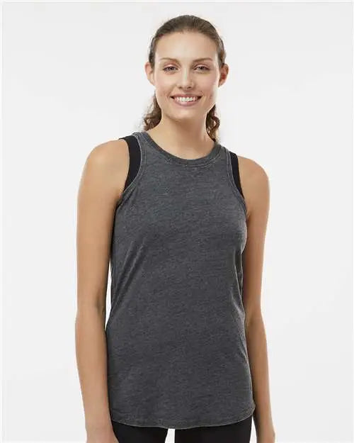 J. America 8117j Women’s Zen Jersey Tank Top - 8117 - Dark Smoke