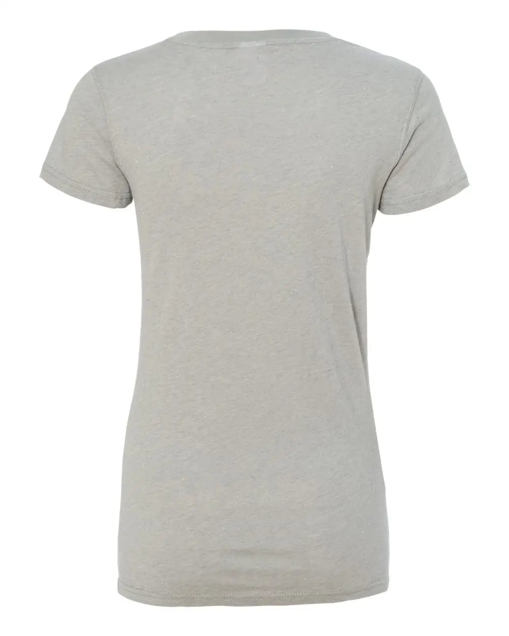 J. America 8136 Women’s Glitter V-neck T-shirt - Oxford Silver