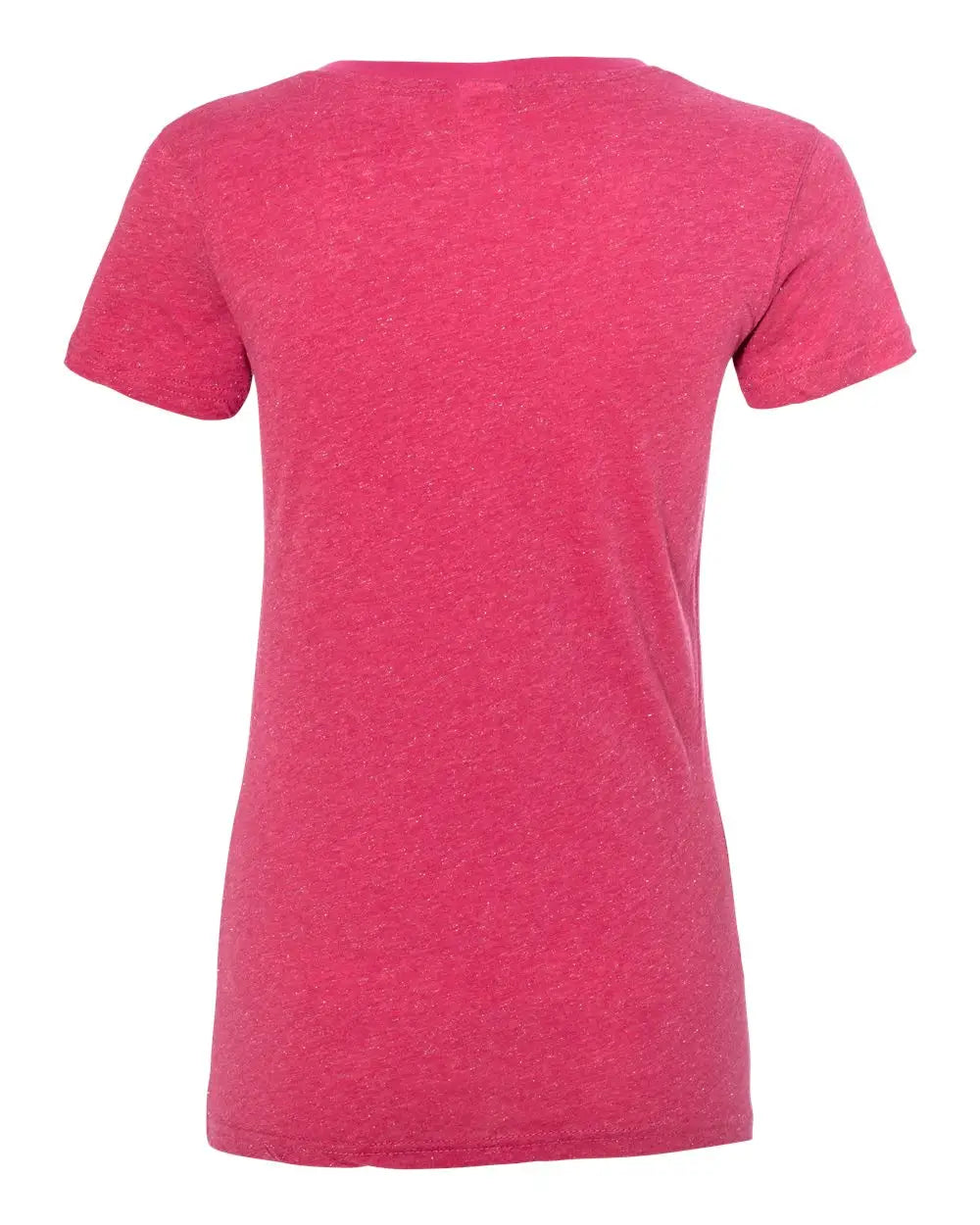J. America 8136 Women’s Glitter V-neck T-shirt - Wildberry Silver
