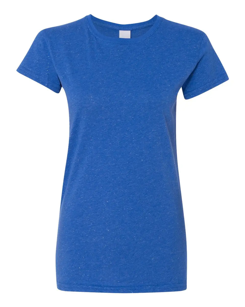 J. America 8138 Women’s Glitter T-shirt - Royal Silver - Royal/ / Ladies Xs