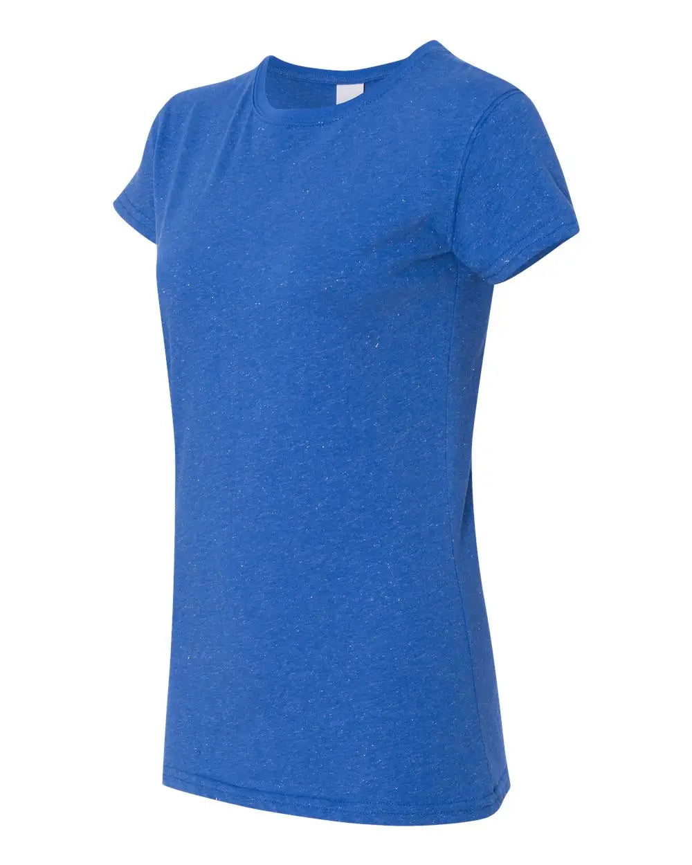 J. America 8138 Women’s Glitter T-shirt - Royal Silver - Royal/ / Ladies Xs