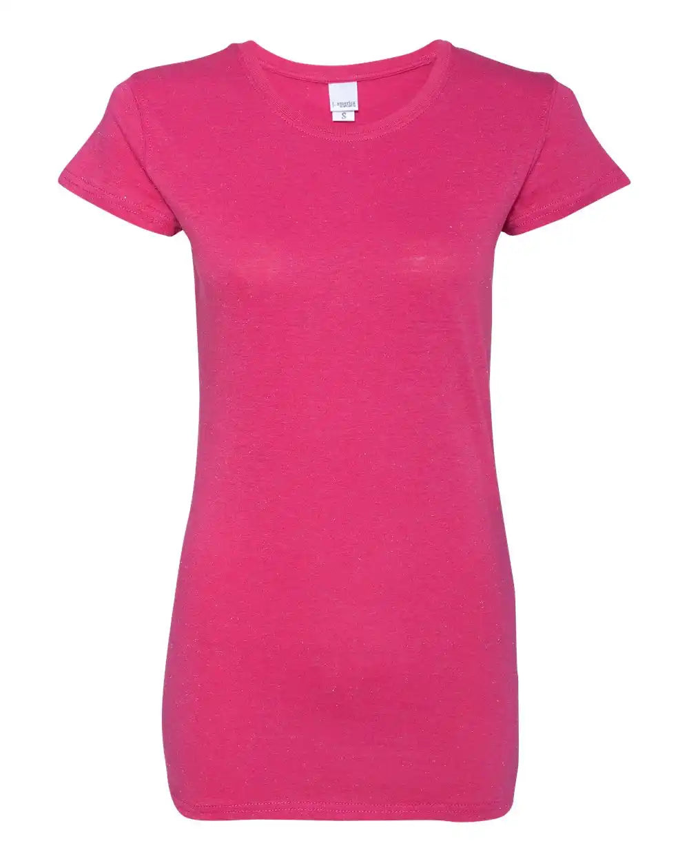 J. America 8138 Women’s Glitter T-shirt - Wildberry Silver