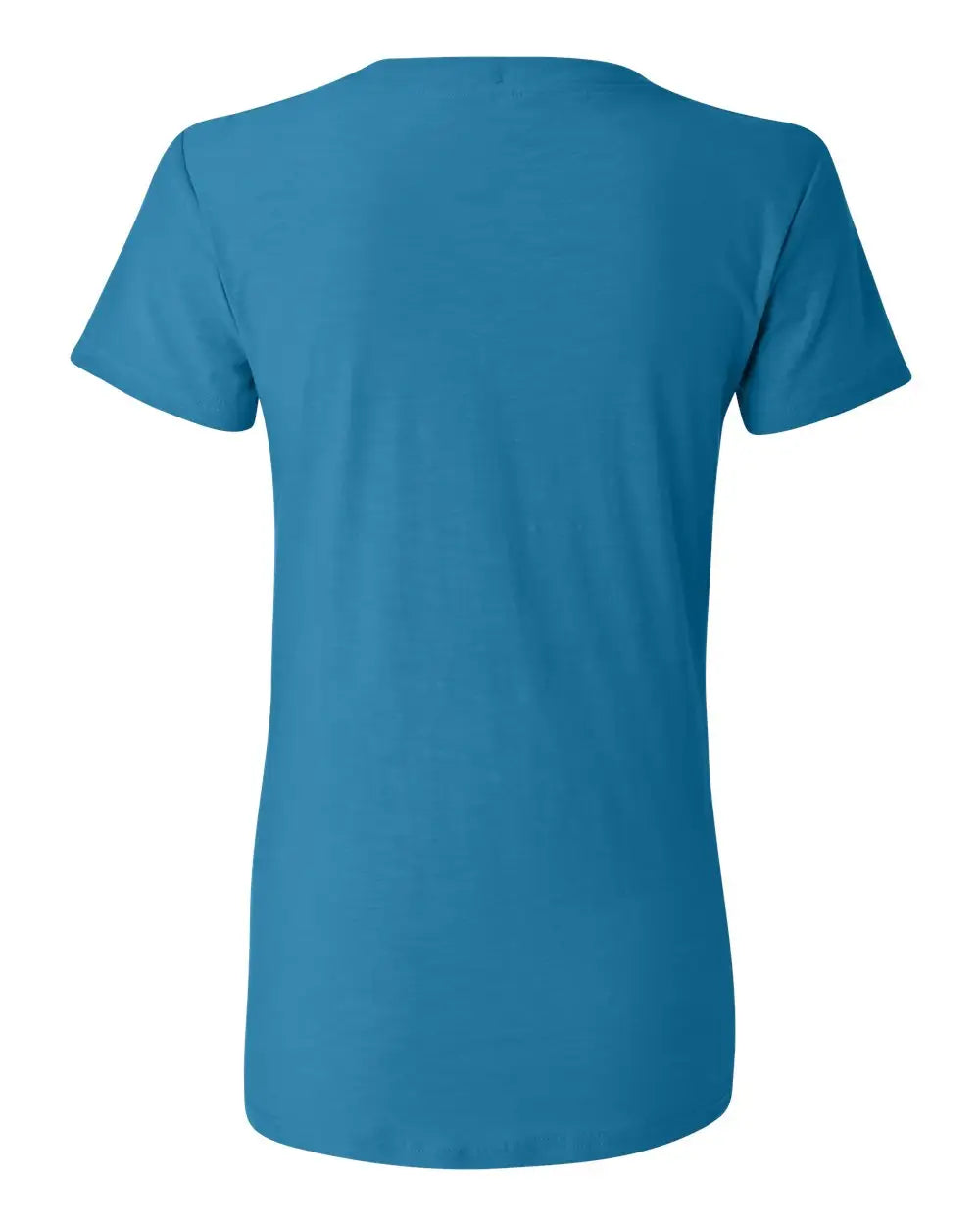 J. America 8169 Women’s V-neck Slub T-shirt - Oceanberry