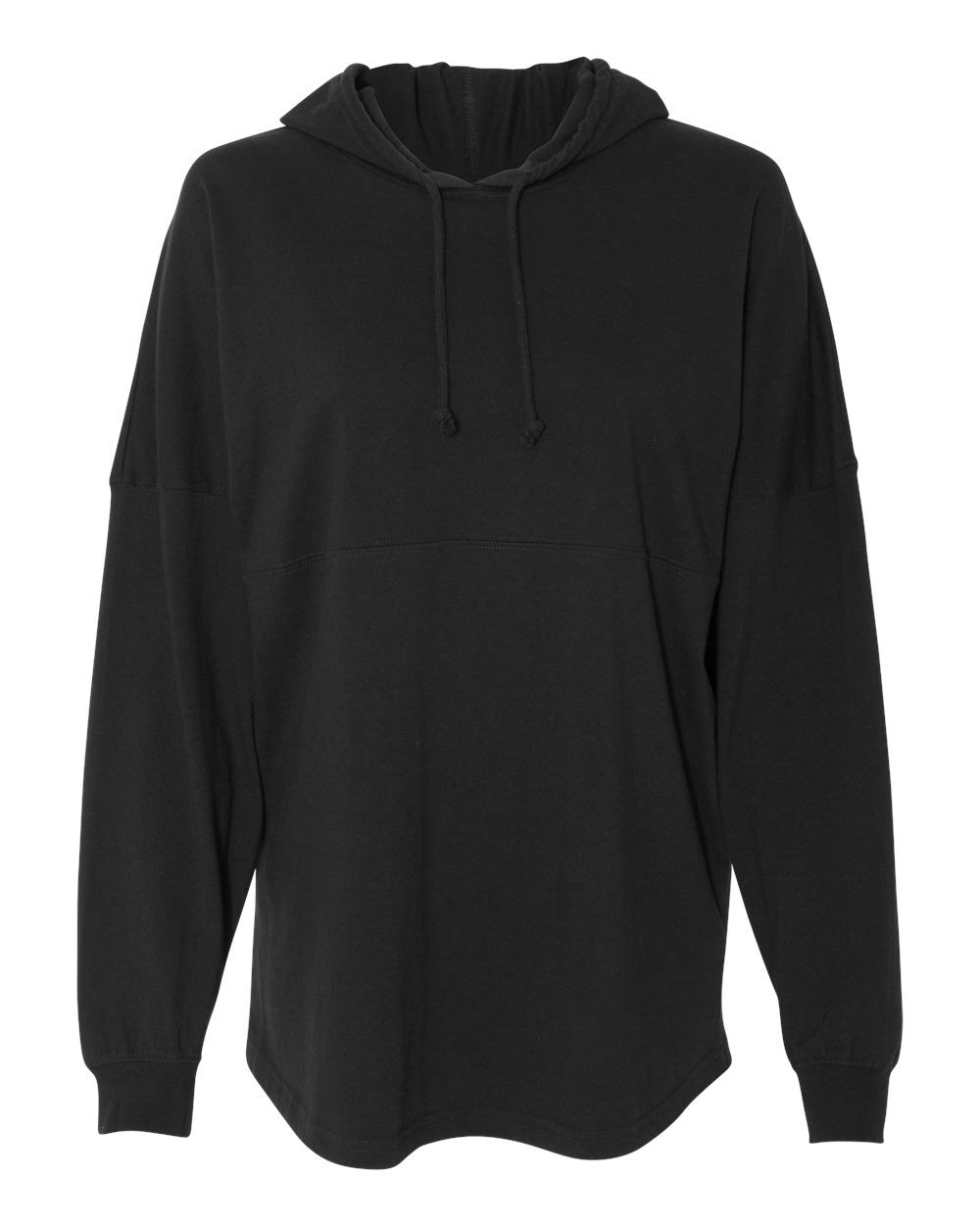 J. America 8228 Hooded Game Day Jersey T-shirt - Black - Adult s