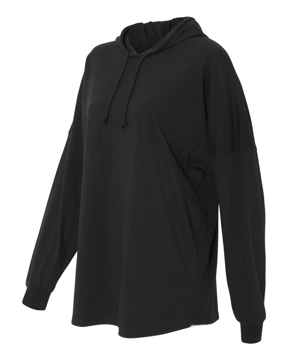 J. America 8228 Hooded Game Day Jersey T-shirt - Black - Adult s