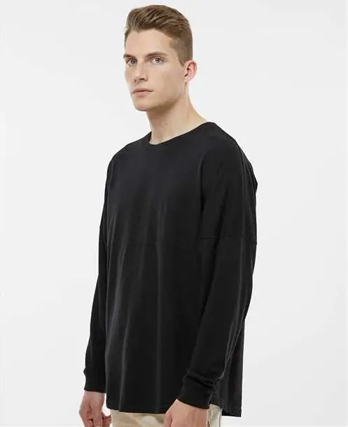 J. America 8229 Game Day Jersey Long Sleeve T-shirt - Black