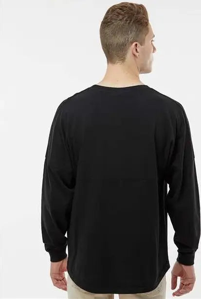 J. America 8229 Game Day Jersey Long Sleeve T-shirt - Black